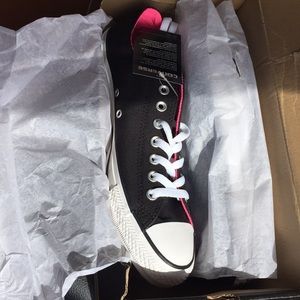 Converse black/pink/white